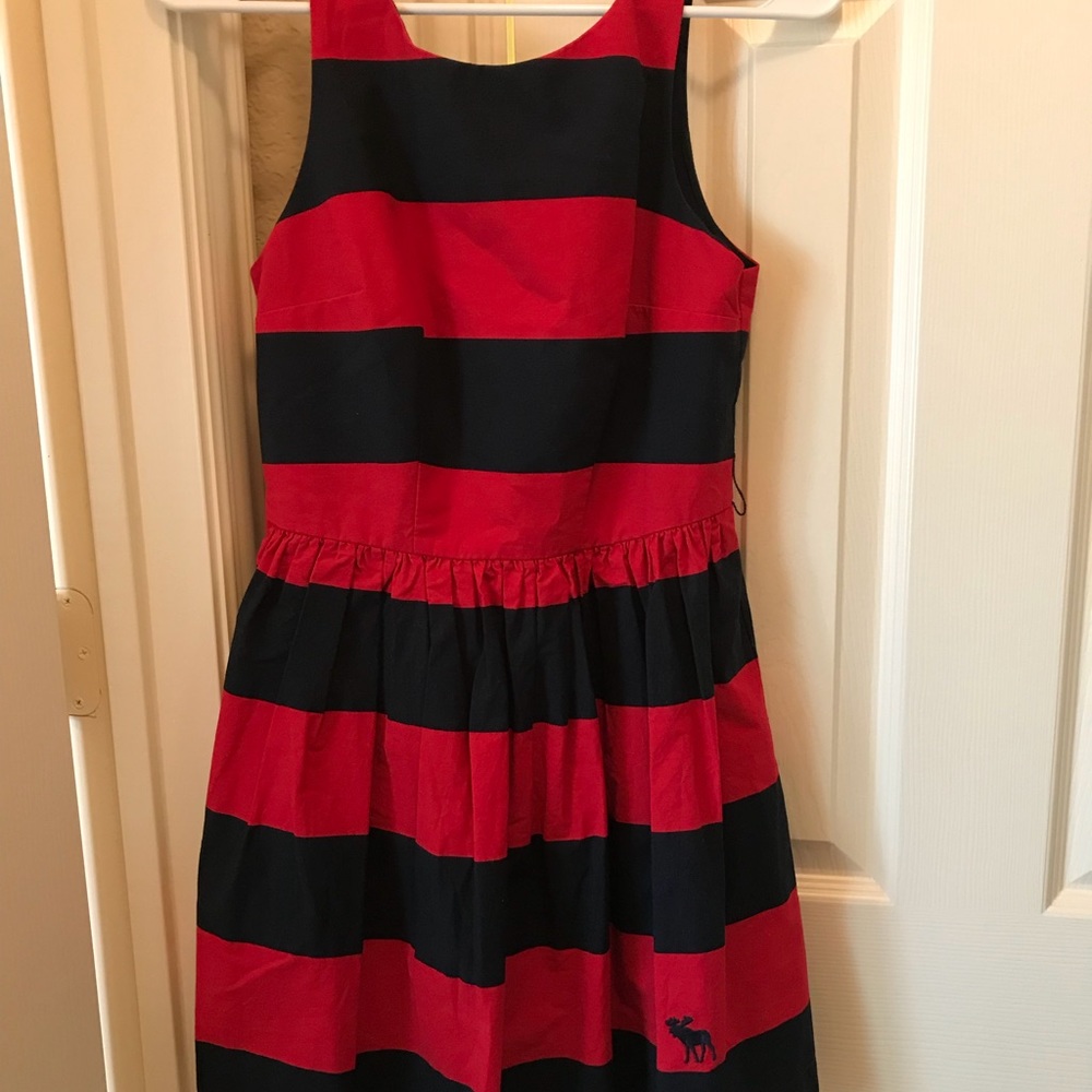Striped navy and red Abercrombie and Fitch dress